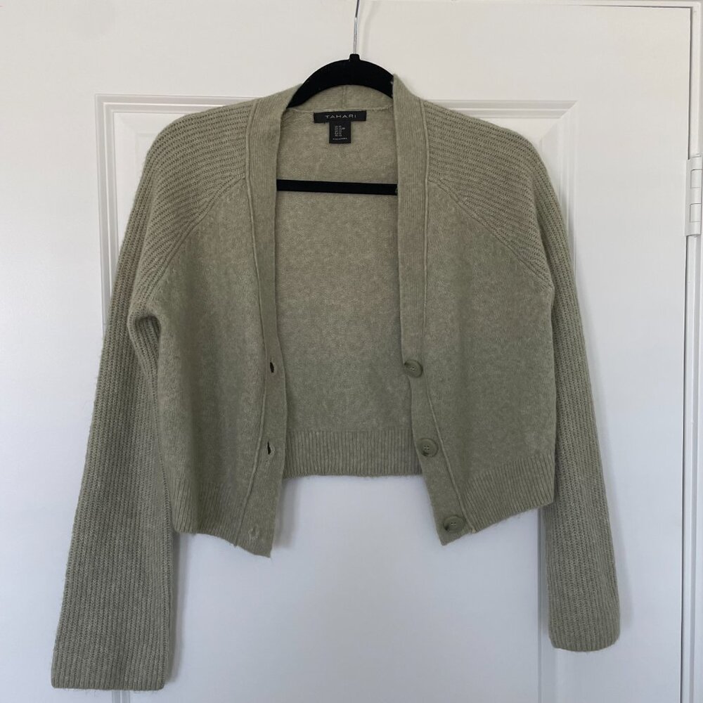 Tahari Sage Green Women's Cardigan